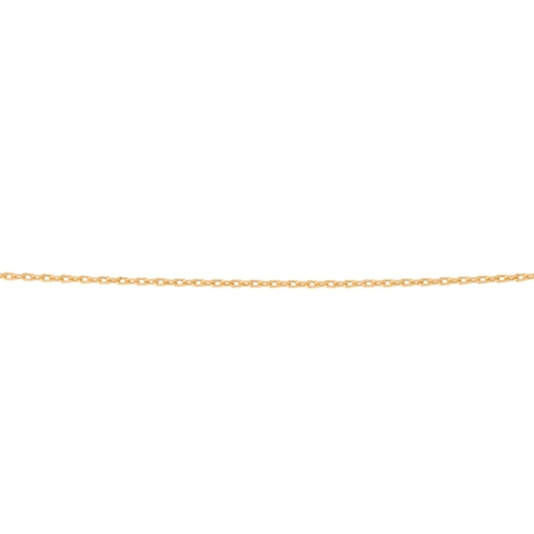 Cordão Rommanel folheado a ouro fio cadeado fino 50cm 531639