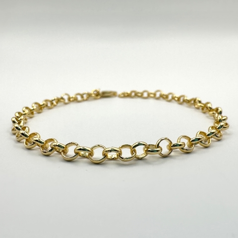 Pulseira Elo Portugues Banhada com Ouro 18k - comprar online