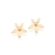 Brinco folheado a ouro Flor com zircônia 525534