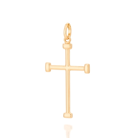 Pingente folheado a ouro Cruz 542208