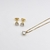 Conjunto Colar com Brinco Ponto de Luz Banhado com Ouro 18k