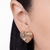 Brinco coração abaulado e texturizado banhado com ouro 18k 527492 - comprar online