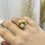 Anel Luxo com Esferas Cravejadas e zircônias banhado a ouro 18k - comprar online