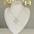 Conjunto Colar e Brinco Coração Luxo Banhado com Ouro 18k na internet