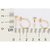Kit de brincos argola angular banhado com ouro 18k 527370 - Ana Patrícia Joias
