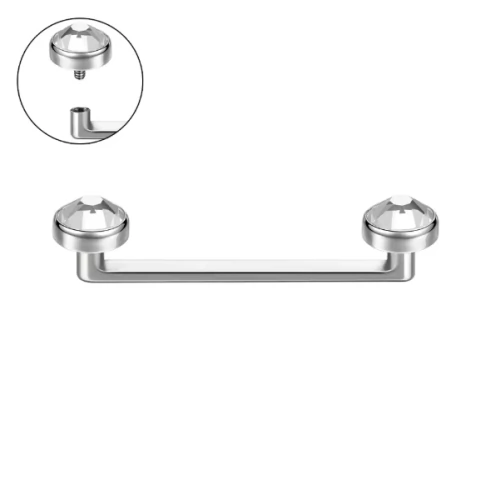 Surface Flat Titânio 1.2mm com Disco de 4mm com pedras