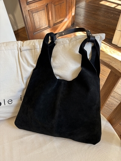 Cartera Reina gamuza negra - Sara Store