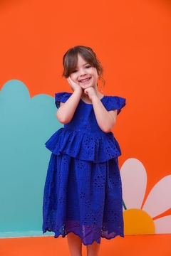 Vestido Laise azul - comprar online