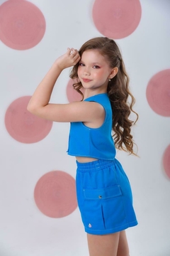 Conjunto Flair Azul - Amora Kids