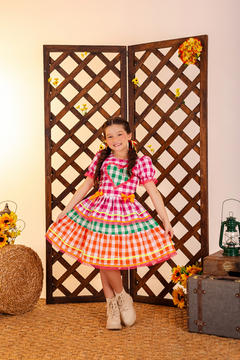 Vestido Junino Laranja