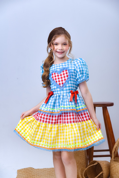 Vestido Junino Azul