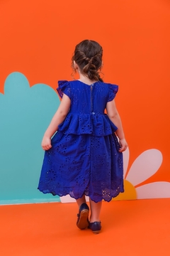 Vestido Laise azul na internet