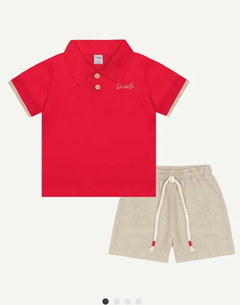 Conjunto Polo Vermelha