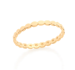 Anel skinny ring folheado a ouro18k Cód. 512605
