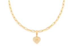 Berloque amor pela rommanel folheado a ouro 18k- tam.único 542396