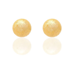 Brinco infantil folheado a ouro 18K bola 3mm 526032