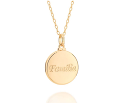 Medalha família folheado a ouro 18K - tam.único 542219
