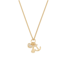 Gargantilha Pingente Proteção Diamantada 50 cm folheada a ouro 18k 531963