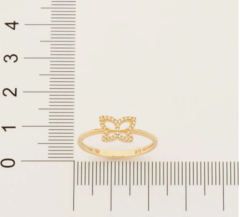 Anel Borboleta Folheado a Ouro 18K com Zircônias 512982 na internet