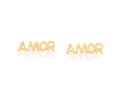 Brinco formado por palavra amor med 0,40 cm x 1,50 cm 526448