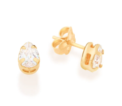 Brinco infantil folheado a ouro 18k com zircônias 525929|525929 na internet