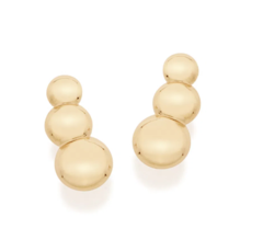 Brinco earcuff folheado a ouro 18K formado por esferas 526273