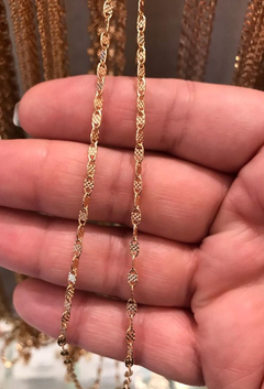 Cordão masculino folheado a ouro 18k- tam.60 531309