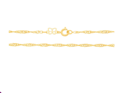 Cordão folheado a ouro 18k fio cingapura com 60 cm 530419 na internet