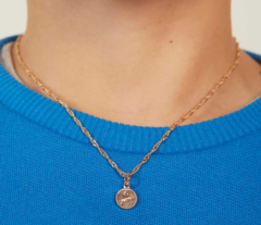 Medalha anjo da guarda folheada a ouro 18k Cód. 542214 na internet