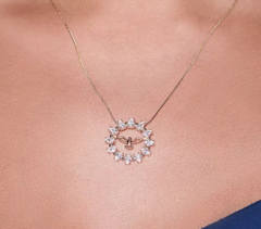 Pingente espírito santo com zircônias Folheado a Ouro 18k Cód. 542139 - comprar online