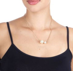 Gargantilha com pérolas sintéticas folheado a ouro 18k- tam.50 531871 - comprar online