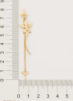 Maxi brinco flor folheado a ouro 18K com zircônias - tam.único 526619 na internet