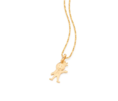 Pingente no formato de principe folheado a ouro 18k- tam.único 542113