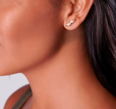 Brinco folheado a ouro 18k com zircônias - tam.único 526269 - comprar online