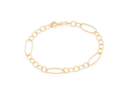 Pulseira fio elos ovais folheada a ouro 18k- tam.19 551657