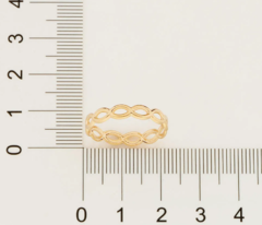 Anel skinny ring infinitos folheado a ouro 18k Cód. 512980 na internet