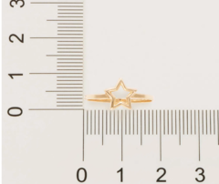Anel skinny ring estrela folheado a ouro 18k Cód. 512939 na internet