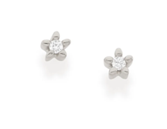 Brinco segundo furo flor folheado a ouro 18k Cód. 526475 - ELLEN CARVAHO DOS SANTOS