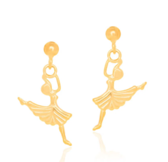 Brinco infantil bailarina folheado a ouro 18k 524097 na internet