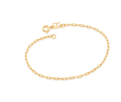 Pulseira fio diamantado folheada a ouro 18k - tam.18 551629