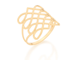 Anel Aros Entrelaçados folheado a ouro18k Cód. 512567