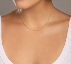 Gargantilha folheada a ouro 18k em fio grumet torcido 42 cm 530694 - comprar online