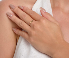 Anel ajustável coração folheado a ouro 18k Cód. 512963 - comprar online