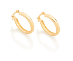 Brinco formato argola folheado a ouro 18k 520901