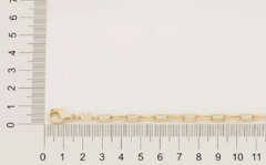Pulseira elos retangulares folheada a ouro 18k - tam. 19 551708 na internet
