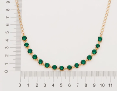 Choker cristais redondos folheada a ouro 18k - tam.36 532031 - ELLEN CARVAHO DOS SANTOS