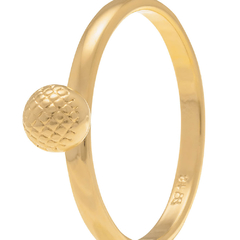 Anel Aro Fino Bola Trabalhada Delicado Folheado A Ouro 18k 512369 na internet