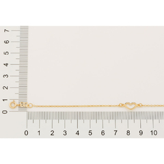Pulseira Coração Vazado Med 18/19 Cm Rommanel F. Ouro 18k 551674 na internet