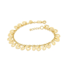 Pulseira Berloques Imagens Vazadas Rommanel Hipoalergênico Folheado a Ouro 18k 551259
