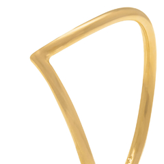 Anel Skinny Ring Aro Fino Curvatura Em V Rommanel Folheado a Ouro 18k 512449 na internet